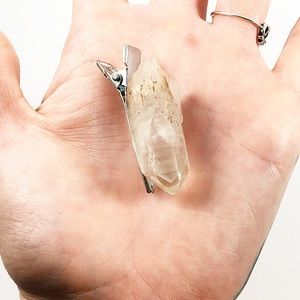 Manifestation Crystal Quartz Hair clip